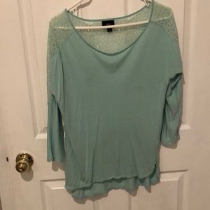 Tiffany blue 3/4 sleeve top